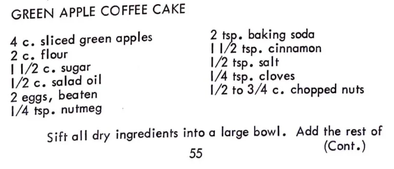 Green Apple Coffee Cake