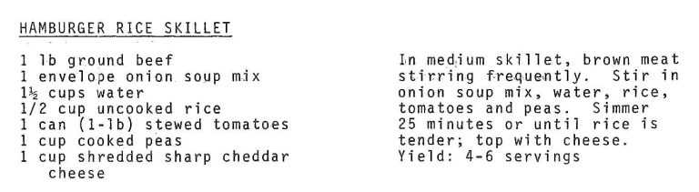 Hamburger Rice Skillet