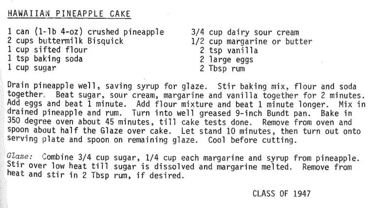 Hawaiian Pineapple Cake