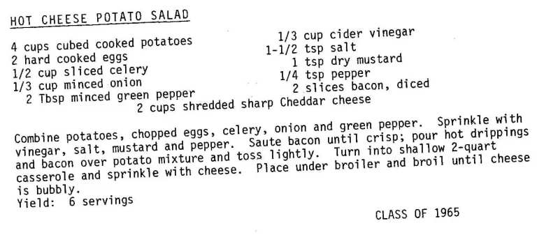 Hot Cheese Potato Salad