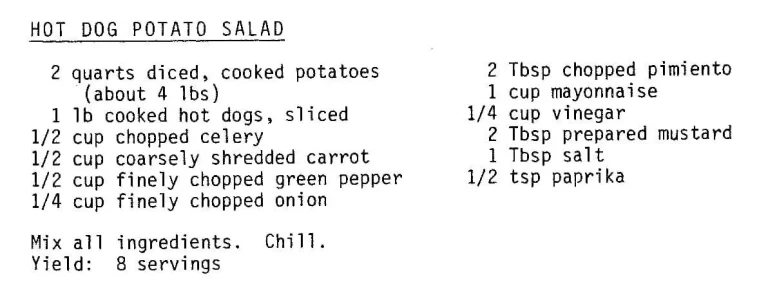 Hot Dog Potato Salad