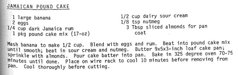 Jamaican Pound Cake