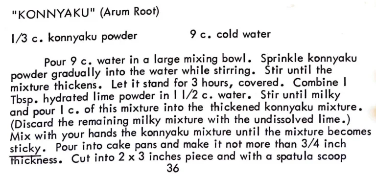 “Konnyaku” (Arum Root)