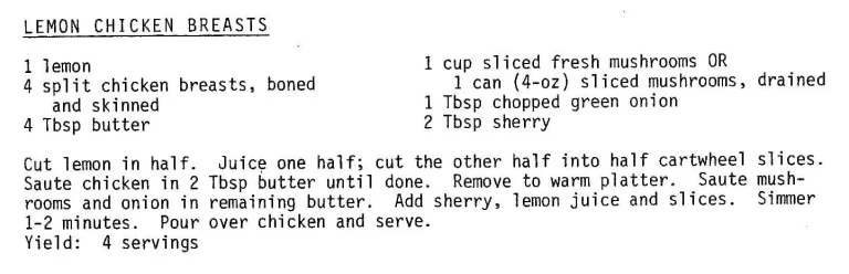 Lemon Chicken Breasts