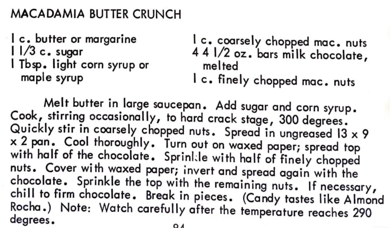 Macadamia Butter Crunch