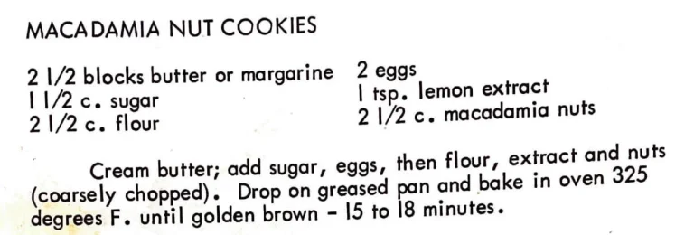 Macadamia Nut Cookies