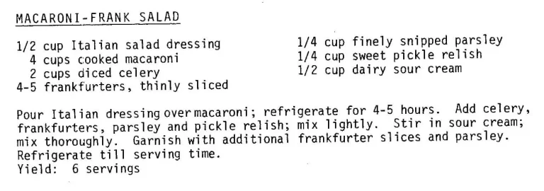 Macaroni-Frank Salad