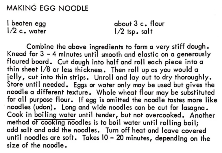 Making Egg Noodle