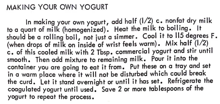 Making Your Own Yogurt