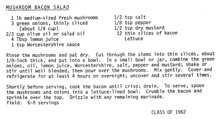 Mushroom Bacon Salad