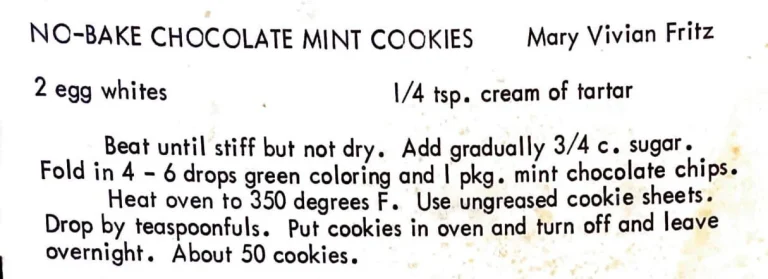 No-Bake Chocolate Mint Cookies