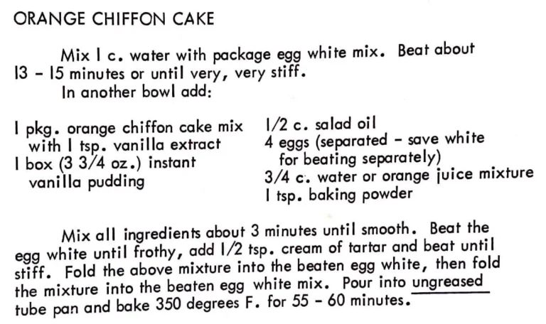 Orange Chiffon Cake