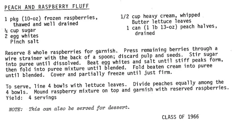 Peach and Raspberry Fluff