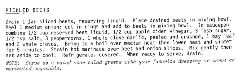 Pickled Beets