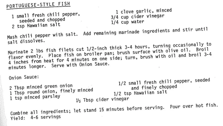 Portuguese-Style Fish