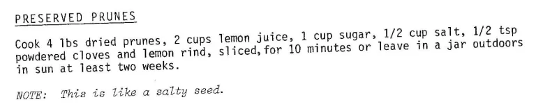 Preserved Prunes