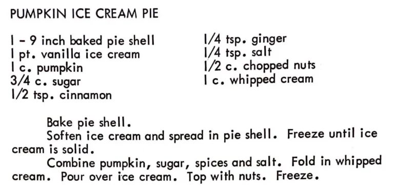 Pumpkin Ice Cream Pie
