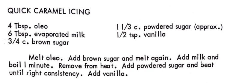 Quick Caramel Icing