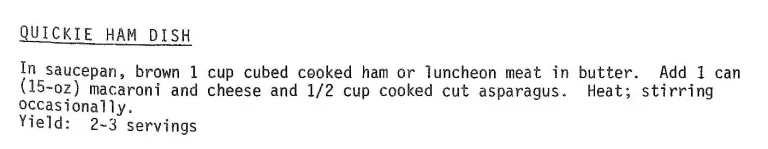 Quickie Ham Dish