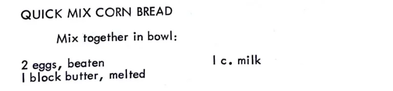 Quick Mix Corn Bread