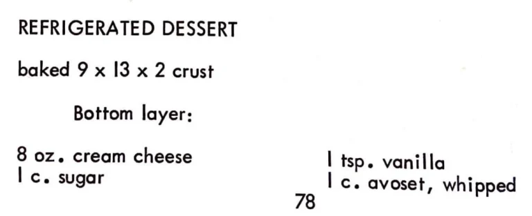 Refrigerated Dessert