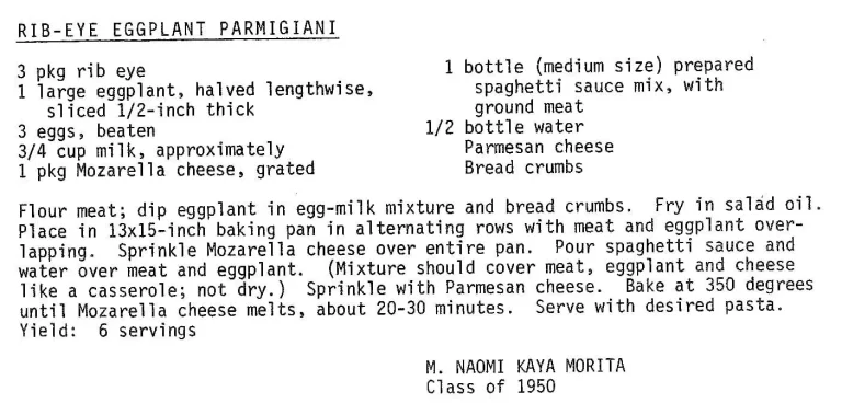 Rib-Eye Eggplant Parmigiani