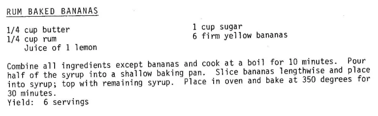 Rum Baked Bananas