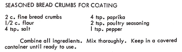 Seasoned Bread Crumbs for Coating