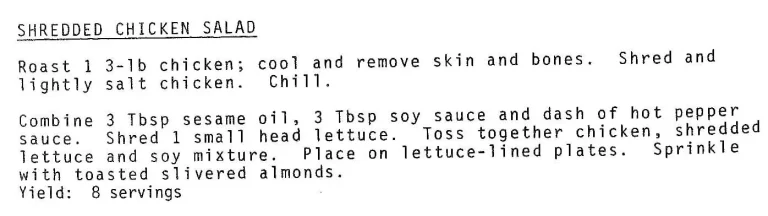 Shredded Chicken Salad