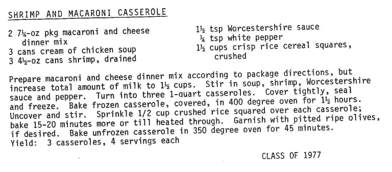 Shrimp and Macaroni Casserole