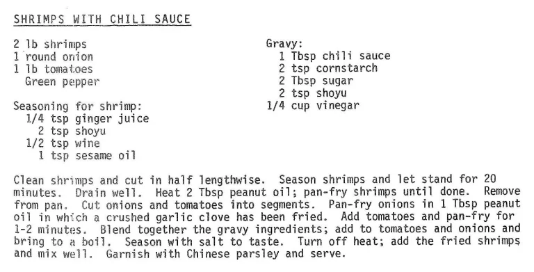 Shrimps with Chili Sauce