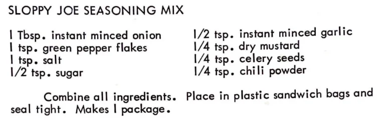 Sloppy Joe Seasoning Mix