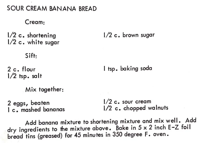 Sour Cream Banana Bread