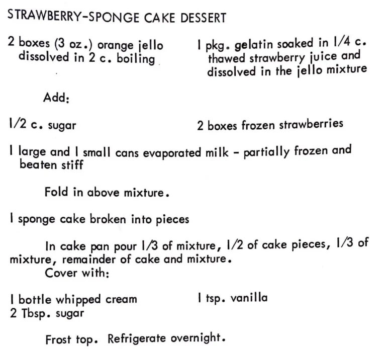 Strawberry-Sponge Cake Dessert