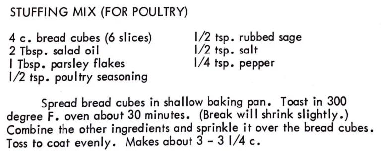 Stuffing Mix (for Poultry)
