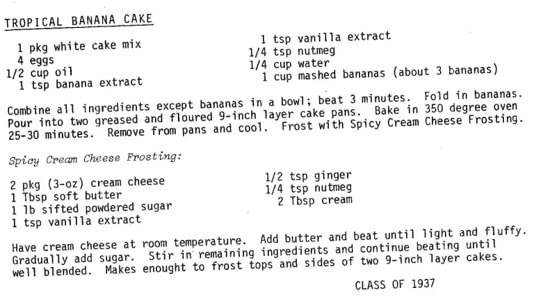 Tropical Banana Cake