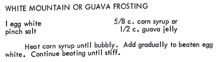 White Mountain or Guava Frosting