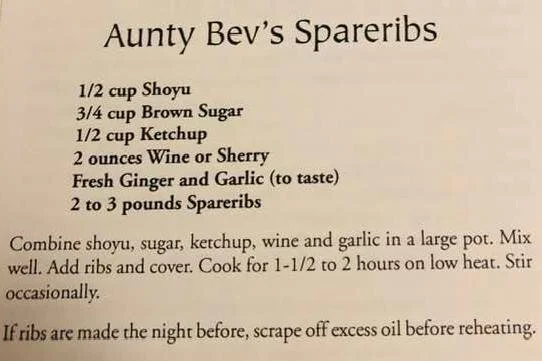Aunty Bev’s Spareribs