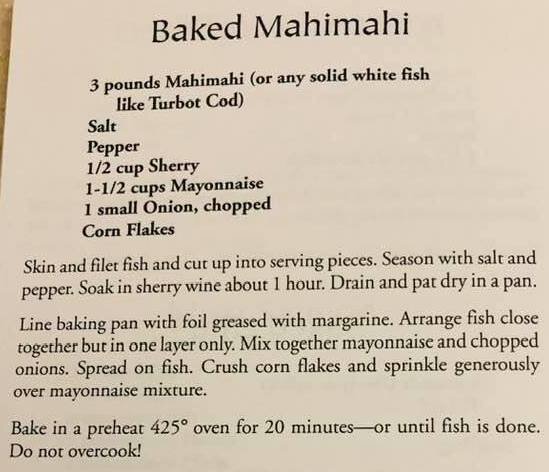 Baked Mahimahi