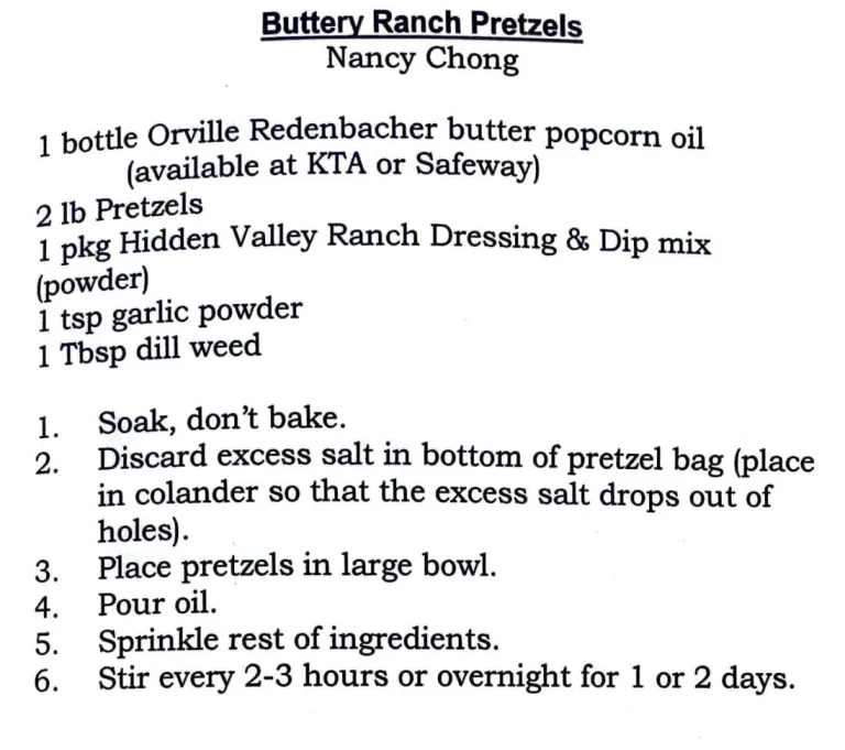 Buttery Ranch Pretzels