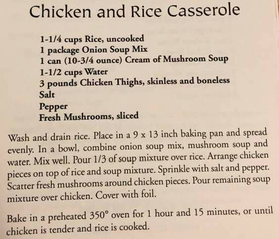 Chicken and Rice Casserole