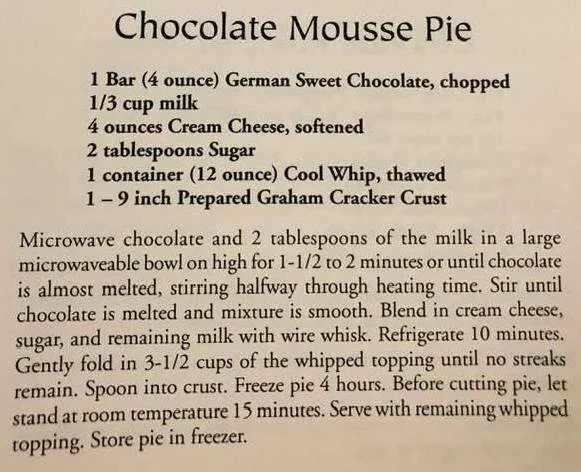 Chocolate Mousse Pie