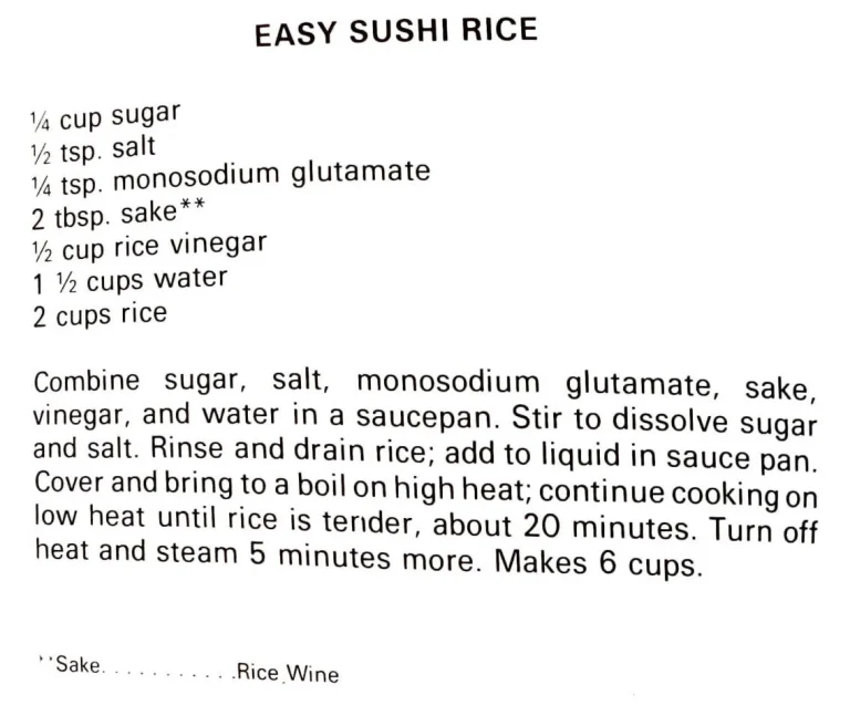 Easy Sushi Rice