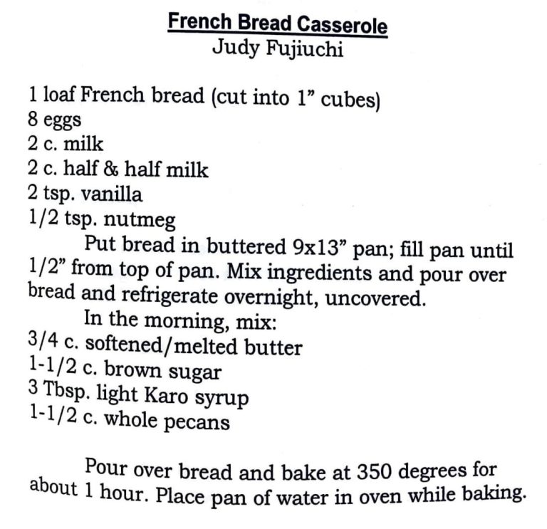 French Bread Casserole