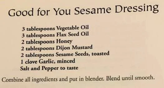 Good for You Sesame Dressing