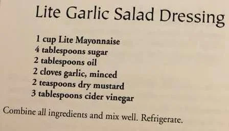 Lite Garlic Salad Dressing