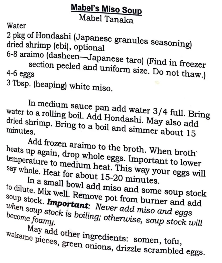 Mabel’s Miso Soup