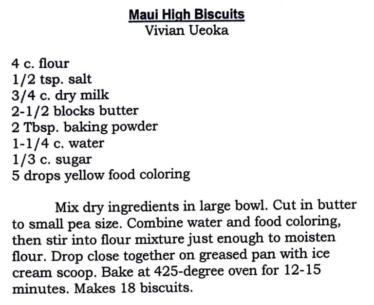 Maui High Biscuits