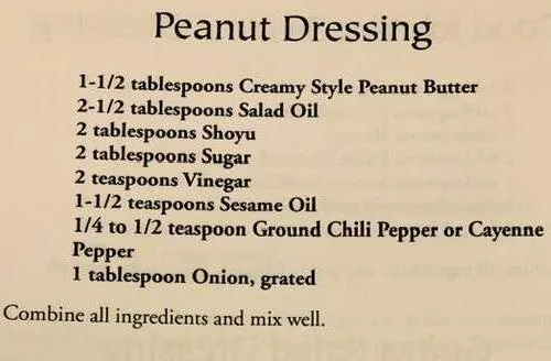 Peanut Dressing