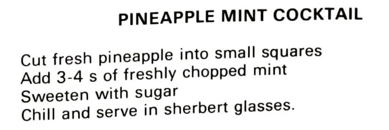 Pineapple Mint Cocktail